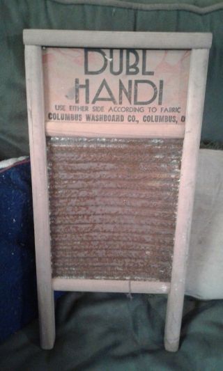 Antique Primitive Dubl Handi Washboard