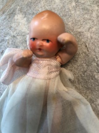 Antique German Bisque Miniature Jointed Baby Doll