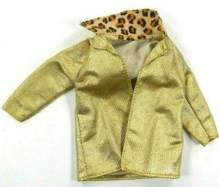 Barbie Vintage 1997 Fashion Ave Gold Jacket W/leopard Trim Collar
