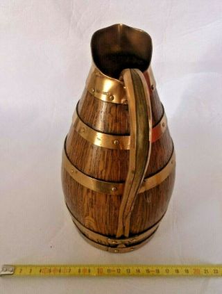 French Vintage Wine or Cider Brass & Wood /Copper Jug/Ewer/Pitcher n°5 3
