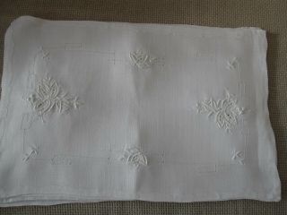 Vintage Hand Embroidered Pina Linen Set Of 6 Place Mats Postage