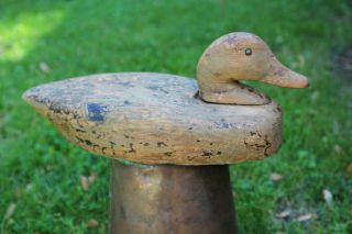 Vintage Antique Carved Wood Duck Hunting Decoy Wisconsin Find Primitive Folk Art