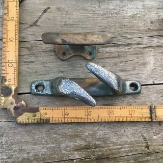 2 x Antique Vintage Maritime Naval Rope Cleats 2