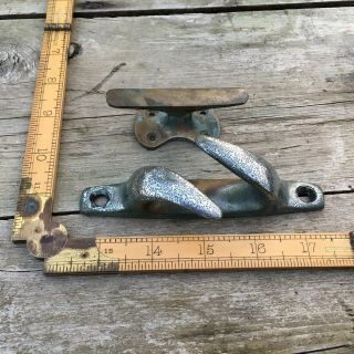 2 x Antique Vintage Maritime Naval Rope Cleats 3