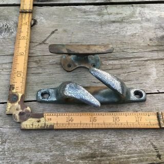2 x Antique Vintage Maritime Naval Rope Cleats 4