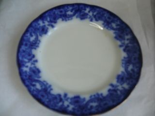 Antique Flo Blue Royal Doulton Burslem Pottery Plate Melrose Willow Rg 316420 C