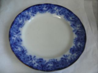 Antique Flo Blue Royal Doulton Burslem Pottery Plate Melrose Willow Rg 316420 B