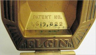 Antique Gold Tone Art Deco Elgin Metal Eagle Watch Box - Empty 5