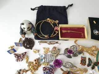 Antique Vintage Mixed Quality Costume Jewellery Necklaces Bracelets Cameo Brooch 2