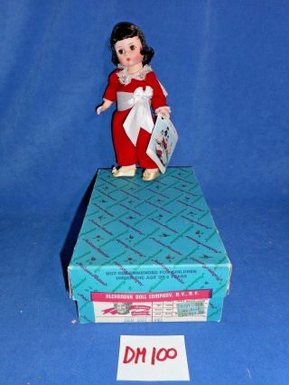 Vintage 60s Madame Alexander Doll Red Boy 440 8in Vinyl,  Tag,  Box Dm100