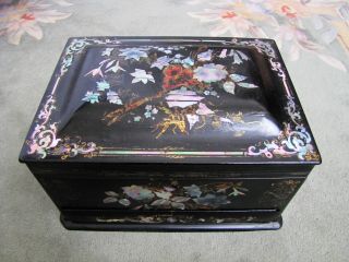 Late 18th Century English Mother - Of - Pearl Jewelry Box