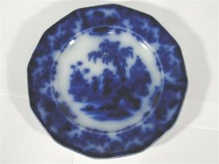 Antique Alcock Scinde Heavy Flow Blue 6 - 3/8” Plate Dish
