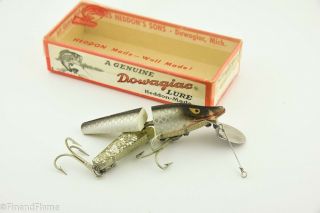 Vintage Heddon Scissor Tail Spook Antique Lure Shiner Scale Correct Box Et19