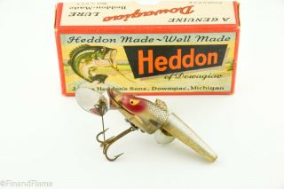 Vintage Heddon Scissor Tail Spook Antique Lure XRS in Correct Box ET20 2