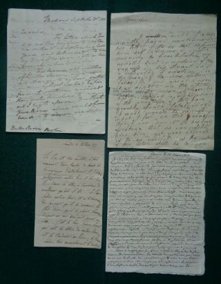 Antique Signed Letters Sir Charles Brown Physician Dr To King & Queen Prussia