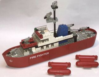 Vintage Lego 1977 1978 Set Fire Fighter Ship Boat 316 1 Or 775 Firefighter