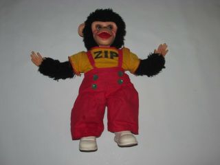 Zip The Monkey,  Rushton Co.  15 Inch Plush,  Howdy Doody,  Rubber Face,