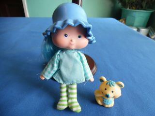 Vintage Strawberry Shortcake Blueberry Muffin Doll And Pet