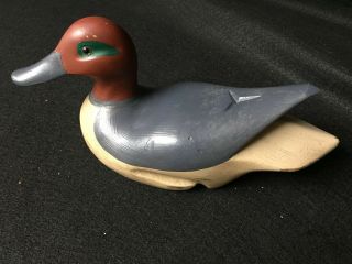 Vintage Wooden Duck Decoy??? Antique,  Hand Carved Green Wing Teal