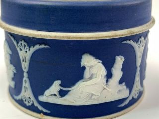 Antique Wedgwood Jasperware Blue & White Treasure Box 3