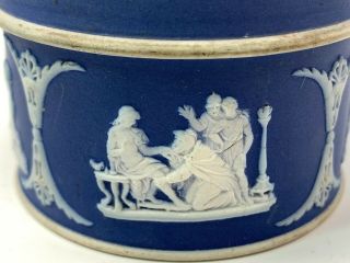 Antique Wedgwood Jasperware Blue & White Treasure Box 4