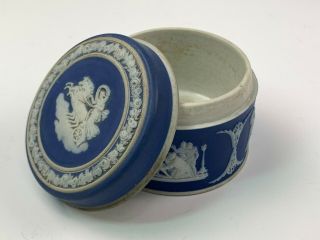 Antique Wedgwood Jasperware Blue & White Treasure Box 5