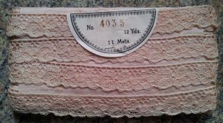 Antique Lace,  11 Metres / 12 Yards In Total.  Pale Pink