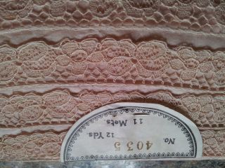 Antique Lace,  11 metres / 12 yards in total.  pale pink 5