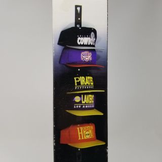 Vintage The Cap Rack Regal Hold 10 Hats Attaches To Wall 1994 Brown Plastic NOS 2