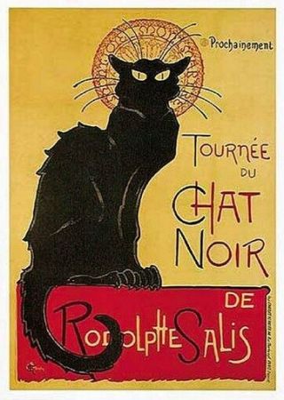 Chat Noir Poster - Black Cat Vintage Steinlein 16x20