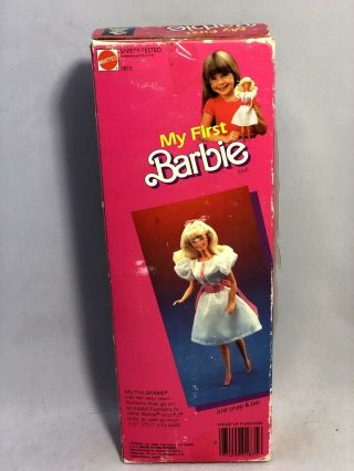 Mattel 1984 My First Barbie Doll 1875 Plastic on Box 4