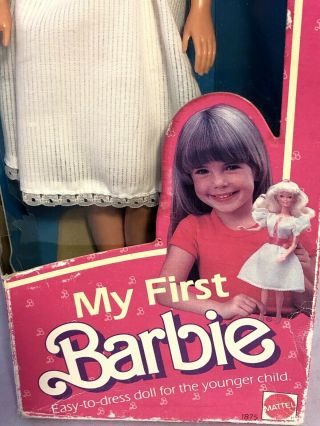 Mattel 1984 My First Barbie Doll 1875 Plastic on Box 6