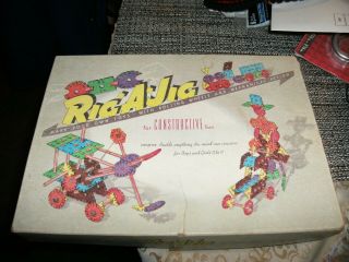 3 B Vintage 1972? Rig - A - Jig Toy Construction Senior Set With Instructions