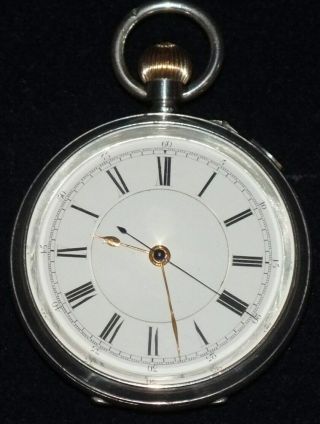 A Gents Large Antique “centre Seconds Chronograph” Pocket Watch,  Circa 1900