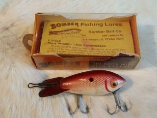 Vintage Bomber Fishing Lure With Paper Insert