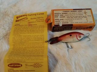 Vintage Bomber Fishing Lure with Paper Insert 4