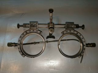 Antique Optometry Trial Lens Frame Universal Adjustable Optic Eye Test As Found