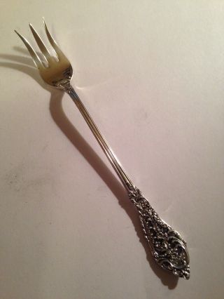 Reed & Barton Florentine Lace Sterling Silver Cocktail Seafood Fork - 5 - 1/2 " Mcm