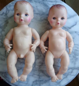 Vintage Eegee Baby Dolls - Anatomically Correct Boy And Girl