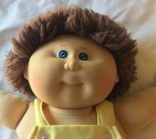 VTG 1980’s CABBAGE PATCH KIDS Boy Doll Short Brown Hair Blue Eyes 4