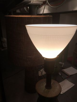 Rare Mid Century Design Technics Ceramic Brutalist/Tiki Table Lamps 10