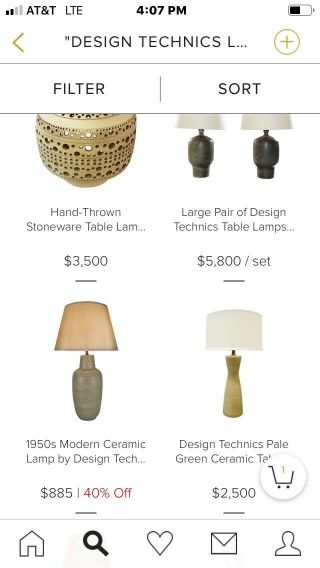 Rare Mid Century Design Technics Ceramic Brutalist/Tiki Table Lamps 12