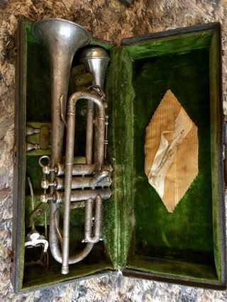 Vintage Antique Wurlitzer Trumpet Or Cornet