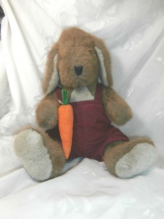 Vintage Mary Meyer Plush Brown & Gray Bunny Rabbit Plush Toy Stuffed Animal