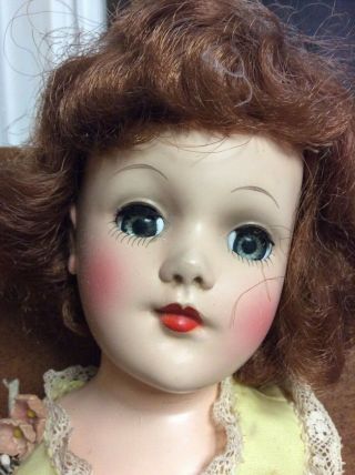 Pretty Vintage 1950s Hard Plastic Doll Marked Made In The Usa