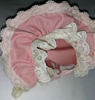 Vintage Doll Dress and Matching Bonnet Victorian Era Style Fits 15 - 16 