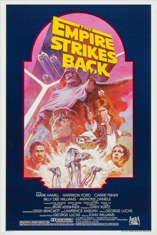 The Empire Strikes Back Vintage Movie Poster Luke Skywalker 24x36 Colorful