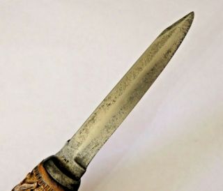 SUBERB ANTIQUE 19TH CENTURY SCANDINAVIAN PUUKKO KNIFE DAGGER CARVED WOOD PH 10