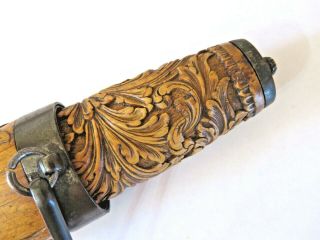SUBERB ANTIQUE 19TH CENTURY SCANDINAVIAN PUUKKO KNIFE DAGGER CARVED WOOD PH 5