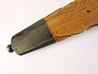 SUBERB ANTIQUE 19TH CENTURY SCANDINAVIAN PUUKKO KNIFE DAGGER CARVED WOOD PH 6